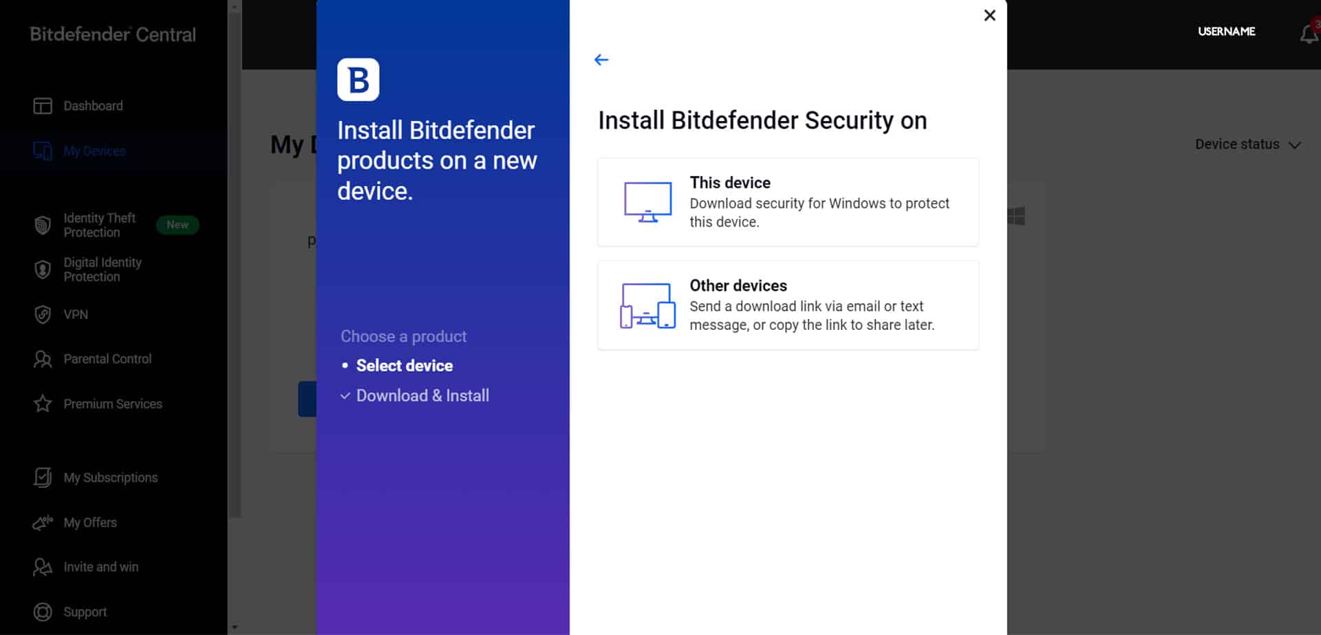 تعرض لوحة مستخدم Bitdefender جميع أجهزتك للتحكم والإدارة بسهولة.