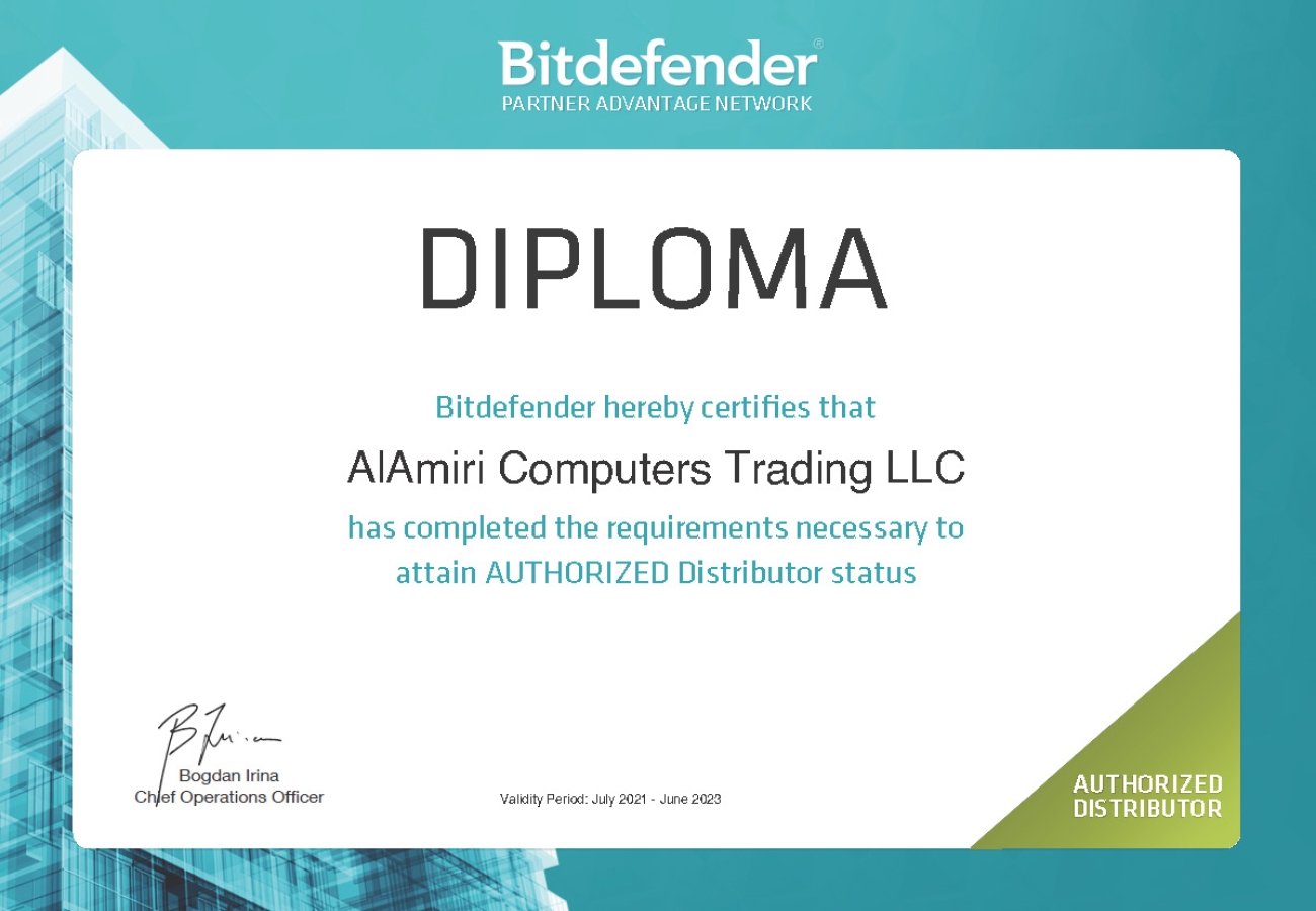 AlAmiri Computers Trading L.L.C Is the Authorized Distributor of Bitdefender Products