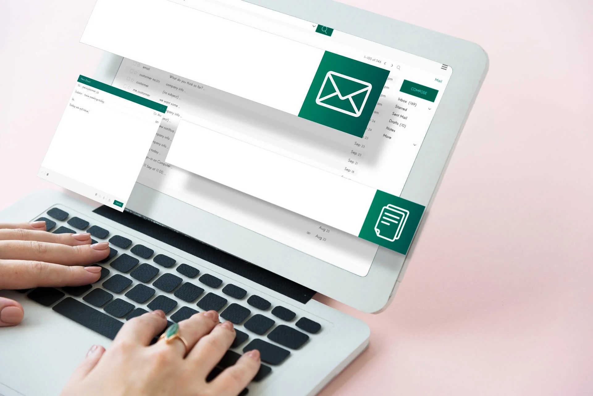 البريد الإلكتروني (البريد الإلكتروني أو البريد الإلكتروني) هو أفضل طريقة لتبادل الرسائل بين الأشخاص الذين يستخدمون الأجهزة الإلكترونية