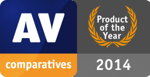 The Product of the Year Award of AV Comparatives for Bitdefender in 2014