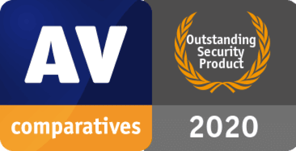 The Outstanding Award of AV Comparatives for Bitdefender in the Year 2020